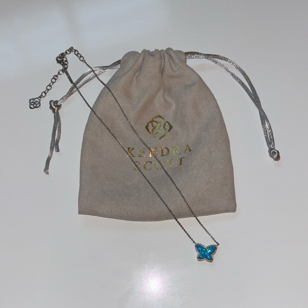 Kendra Scott Lillia Butterfly Silver Pendant Necklace
